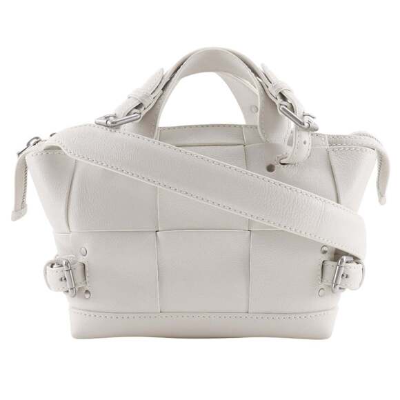 Bottega Veneta Handbags - BOTTEGA VENETA White Leather Intrecciato Bag